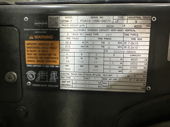 2020 Doosan G25N-7 - Image 25