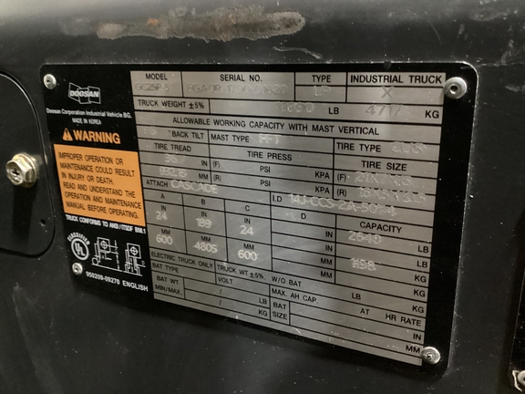 2019 Doosan GC25P-5 - Image 18